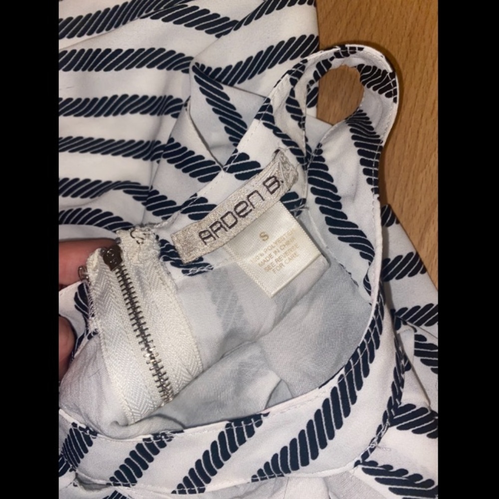 Arden B Black White Stripe Two Piece Set Halter Top Wide Leg Pants Small Y2K - Picture 11 of 11